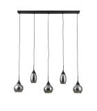 Hanglamp Lungo smoke glas, 120x17,8x120 cm
