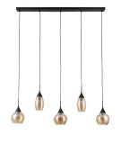 Hanglamp Lungo amber glas, 120x17,8x120 cm