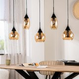 Hanglamp Lungo amber glas, 120x17,8x120 cm