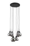 Hanglamp Lungo smoke glas, 46x120 cm