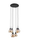 Hanglamp Lungo amber glas, 46x120 cm