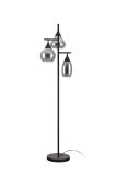Vloerlamp Lungo zwart staal, 160x35x35 cm