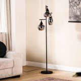 Vloerlamp Lungo zwart staal, 160x35x35 cm