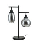 Tafellamp Lungo zwart staal, 60x22x20 cm