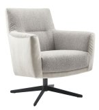 Draaifauteuil Malteno steel bouclé en oyster velvet, 50x48x45 cm