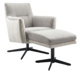 Draaifauteuil Malteno steel bouclé en oyster velvet, 50x48x45 cm