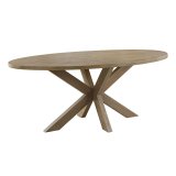 Eettafel Valvola 230 x 115 smoked brown