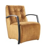 Fauteuil Metal cognac
