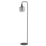 Vloerlamp Peglio glas smoke zwart, 155x28 cm