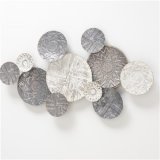 Wanddecoratie Oggetto metaal grijs, 60x110 cm
