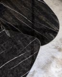 Bijzettafel Nello zwart marmer, 36x85x95 cm