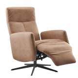 Relaxfauteuil Perfini Camel met verstelbare rug en voetensteun