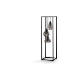 Vloerlamp Lungo frame smoke glas 3-lichts