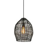 Hanglamp Orcia rotan zwart