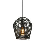Hanglamp Scarperio rotan zwart