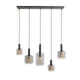Hanglamp Peglio glas smoke zwart, 32x110x22 cm