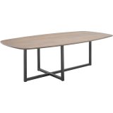 Salontafel Tavolo ovaal 140x70 massief eikenhout slate