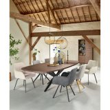 Eettafel Mascaro deens ovaal uitschuifbaar 220(280) x 120 cm