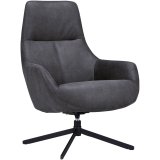 Draaifauteuil Vaneze microleder bull antraciet