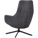 Draaifauteuil Vaneze microleder bull antraciet