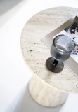 Bijzettafel Aiven travertin natuursteen