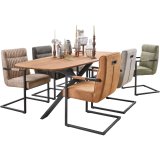 Eettafel Romaro deens ovaal 260 x 110 teak mix rough