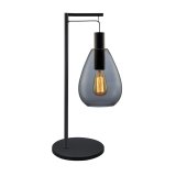 Tafellamp Felinio smoke glas 1 lichts