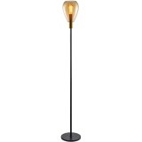Vloerlamp Felinio amber glas 1-lichts