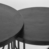 Salontafel Set Brute zwart metaal, 70 cm