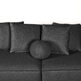 Bank Flori schuim zitting antraciet bouclé