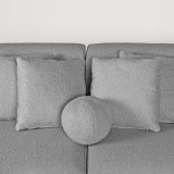 4-Zitsbank Mori schuim zitting grijs bouclé