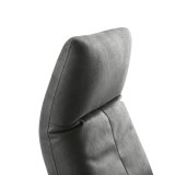 Relaxfauteuil Lanciare (draaibaar) in microleder bull 67 antraciet