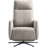 Relaxfauteuil Lanciare elektrisch (draaibaar) in microleder bull 60 light grey