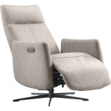 Relaxfauteuil Lanciare elektrisch (draaibaar) in microleder bull 60 light grey