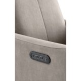 Relaxfauteuil Lanciare elektrisch (draaibaar) in microleder bull 60 light grey