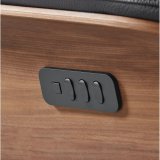 Relaxfauteuil Liri electrisch verstelbare rug en voetensteun (draaibaar) leder soleda 441 black