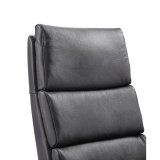 Relaxfauteuil Liri electrisch verstelbare rug en voetensteun (draaibaar) leder soleda 441 black