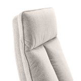 Relaxfauteuil Assele HR-schuim handmatig verstelbaar lichtgrijs