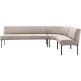 Eetbank Cenare rechterhoek 294 microleder bull 60 lightgrey