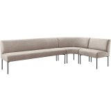 Eetbank Cenare rechterhoek 294 microleder bull 60 lightgrey