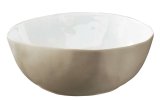Schaal Pronto zand/wit aardewerk, 26x8 cm