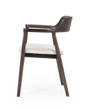 Eetstoel Younes bruin gelakt