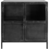 Opbergkastje Carpino 90 x 90 metaal/glas