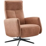 Relaxfauteuil Perfini Camel met verstelbare rug en voetensteun