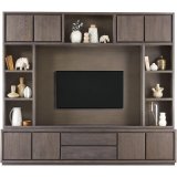 TV opzetkast Lavio 4 deurs 8 open vakken grafiet