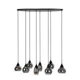 Hanglamp Lungo smoke glas 8 lichts