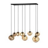 Hanglamp Macato amber glas 8 lichts