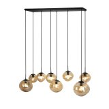 Hanglamp Macato amber glas 8 lichts