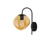 Wandlamp Macato amber glas 1 lichts