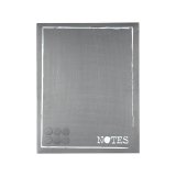 Wanddecoratie Memobord grijs metaal, 36x3x46 cm